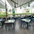 The Tipsy Den - CHIJMES | Product Seen: [Maldives Outdoor Armchair & Dayboro Outdoor Dining Table - Sq800 (Espresso Brown)]